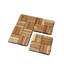 Motif de carreaux de terrasse imbriqués, plancher de bois franc d'acacia jaune carré 12 po x 12 po pour patio, banc, bord de piscine, ...