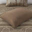 6 pièces courtepointe brune et dorée - tissu double / grand, motifs à rayures, coutures, coussins décoratifs, pops, literie lavable-124308650