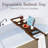 Luxury Bamboo Bathtub Tray Caddy - Expandable and Foldable Nonslip Bath Caddy with Book/Tablet and Wine Glass Holder - Best Gift for Him or Her