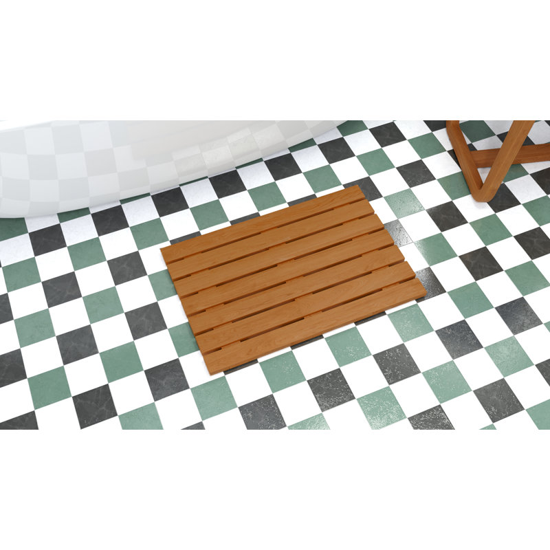 Jashley Solid Wood Non-Slip Bath Mat