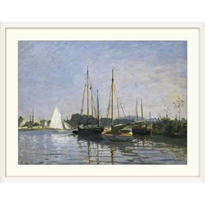 «Bateaux de plaisance, Argenteuil» par Claude Monet, reproduction d'art