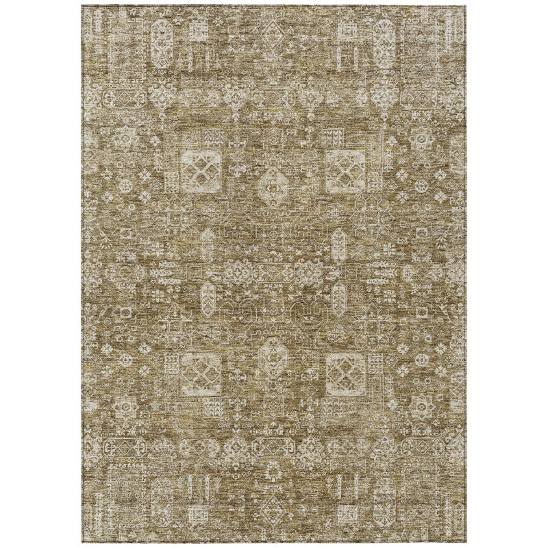 Floral Indoor / Outdoor Rug, Rectangle 8' x 10'
