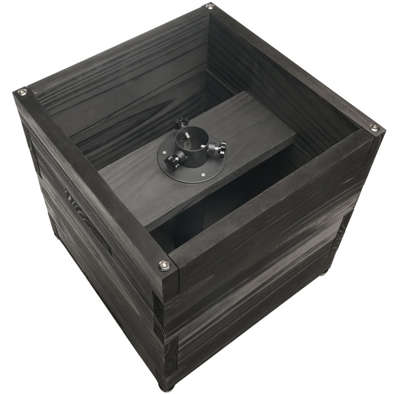 Boîte à fleurs en bois Union Rustic Ilerioluwa, Noir, noir, noir, noir, H 7,1 po x l 14,4 po x P 18 po