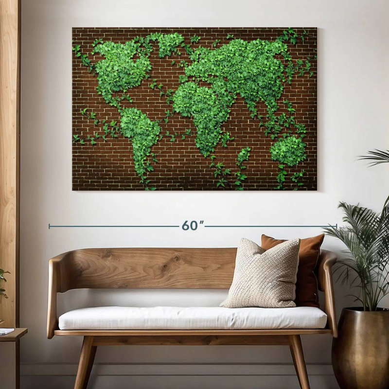 Carte du monde Aliaz Evergreen, H 34 po x l 51 po