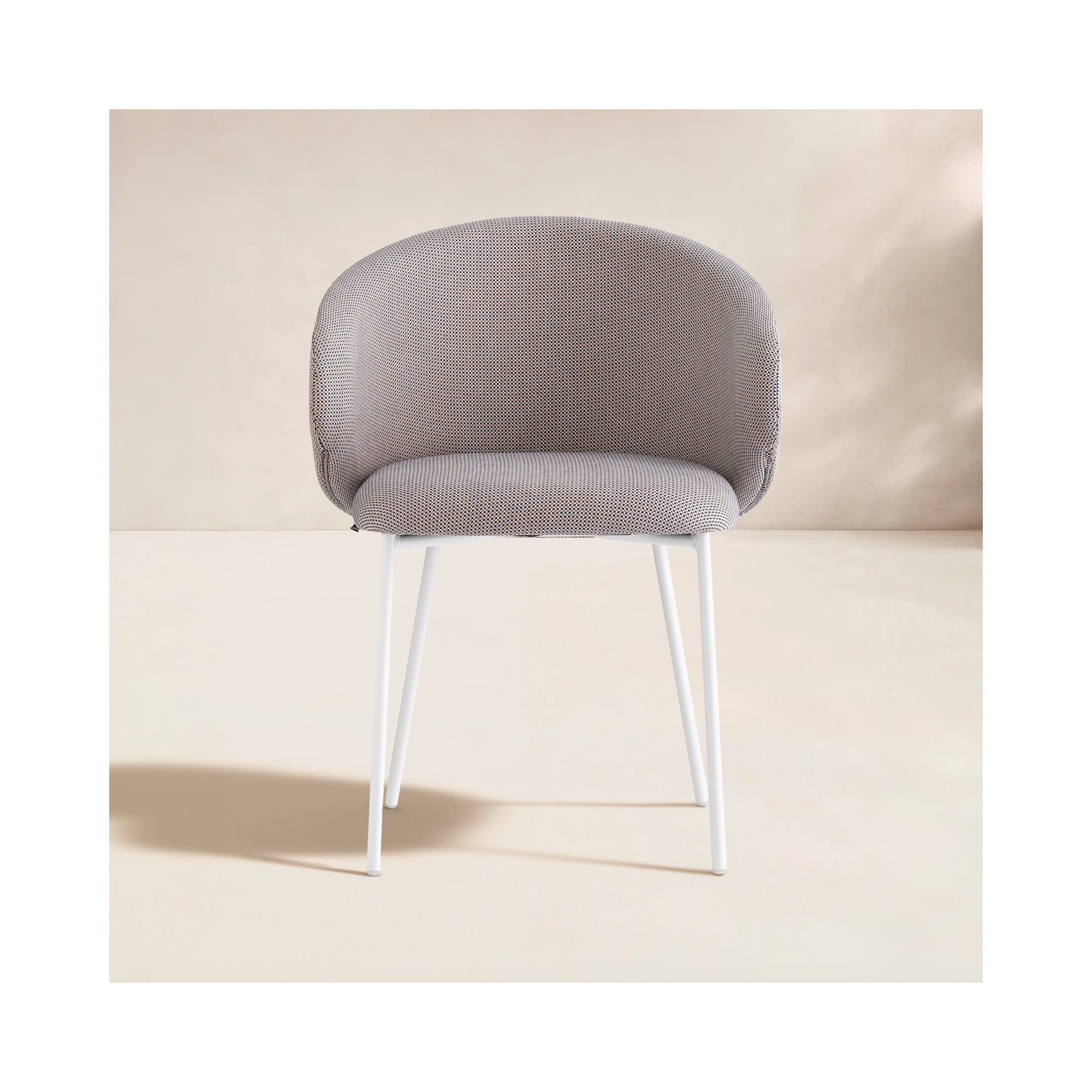 Tuka Upholstered Outdoor Armchair with Metal Frame, Sand Square