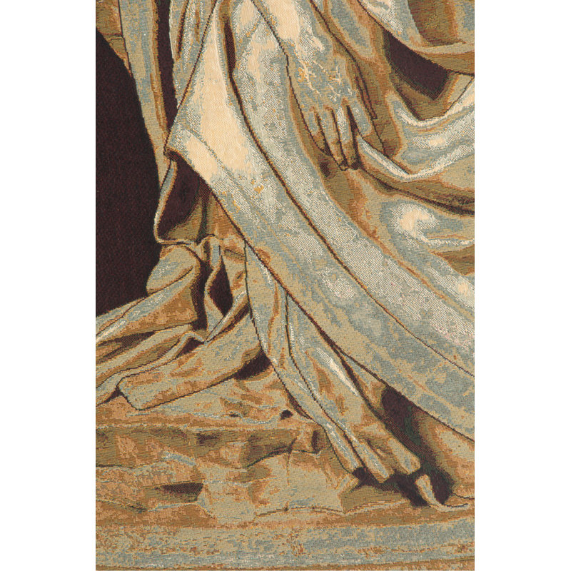 Italian Loom Woven Cotton Blend Wall Hanging, 20" H x 13" W