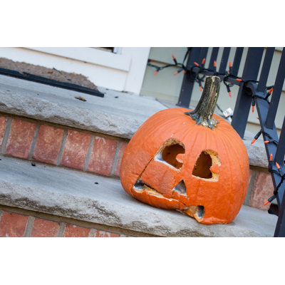 Jack-O-Lantern Pumpkin - Photographie sur toile tendue