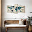 «World Map Aged World Map I» sur toile 5 pièces par Tess P-93024535