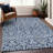 Premium Machine Washable Prisco Navy Rug-2075289751