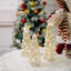 3 arbres de Noël en verre de table éclairés dorés