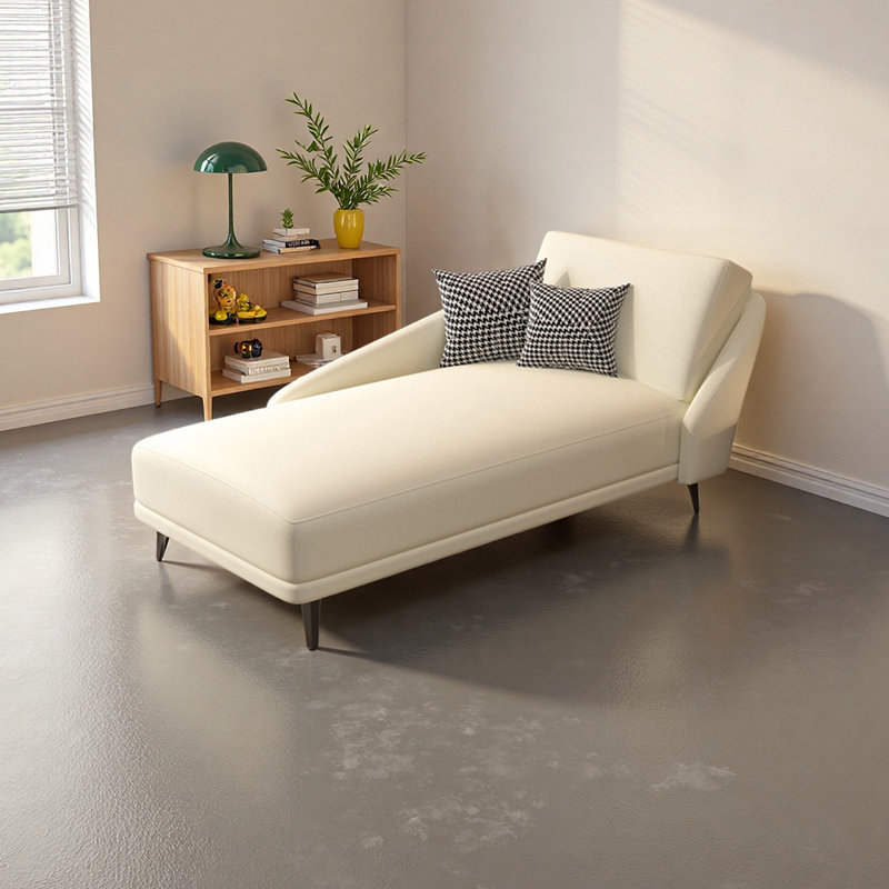 Chaise d'appoint de luxe avec structure en bois massif, Orienté à droite, Beige