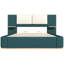 Lit plateforme rembourré Queen Size avec panneau, cadre de lit plateforme avec coins arrondis anticollision, stable et solide, aucun sommier requis, montage facile-1235629042