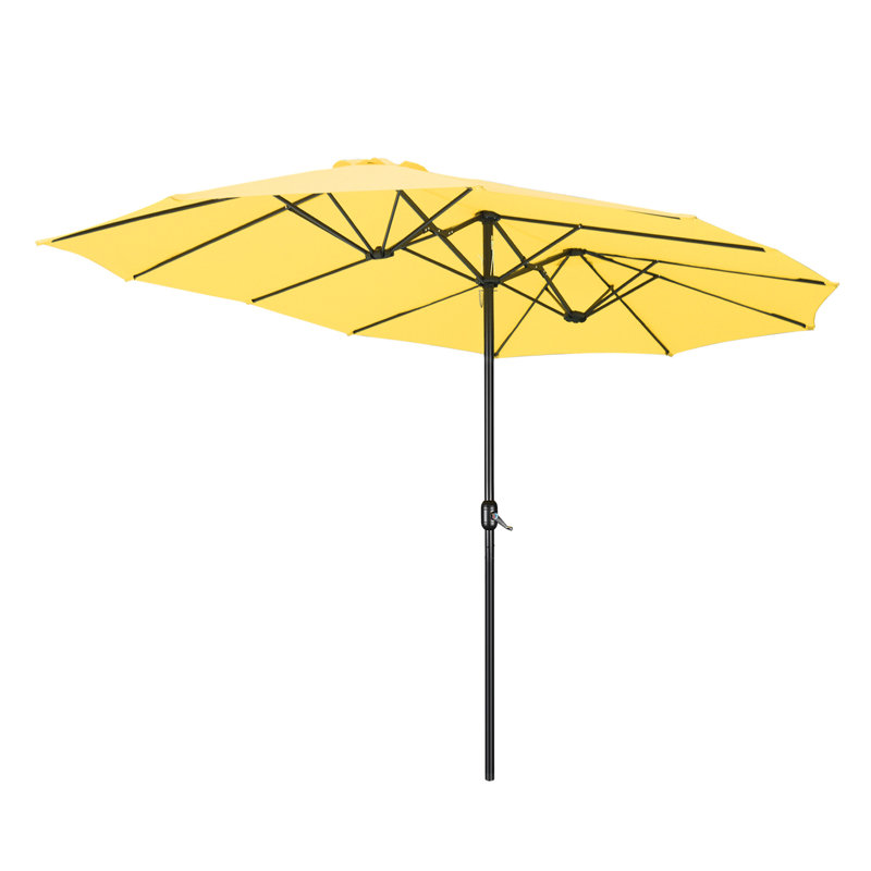 Parasol de marché rectangulaire 14 pi 7 po x 8 pi 7 po Alex, Jaune