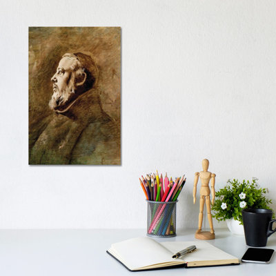 Bust Portrait Of A Monk In Profile by Anselm Feuerbach - Gallery-Wrapped Canvas Giclée on Canvas