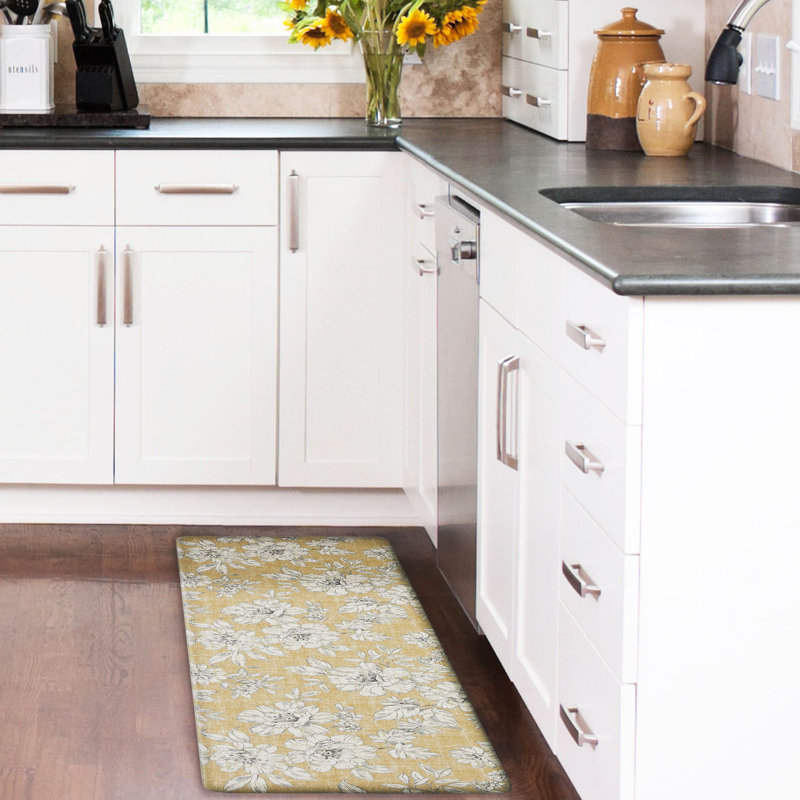 Gray 48" PVC Anti-Fatigue Kitchen Mat