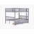 Grey Rubber Wood Waterloo-Over-Waterloo Bunk Bed With 2 Drawers – Convertible To Two Waterloo Beds, Including Ladder And Safety Guardrails-1717879000-1717879007