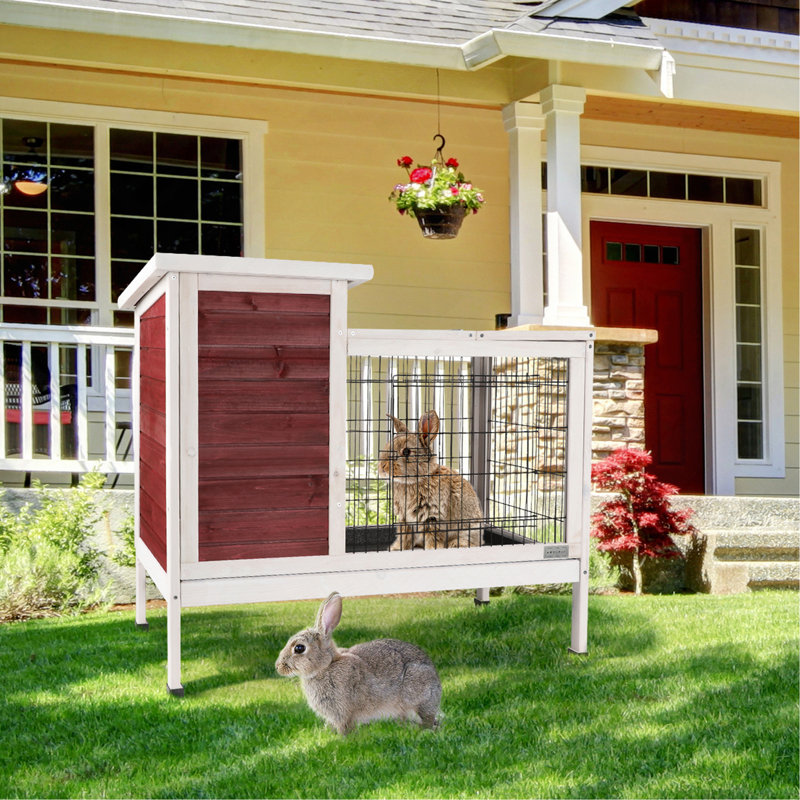 Cage pour lapin Ceevah, Rouge