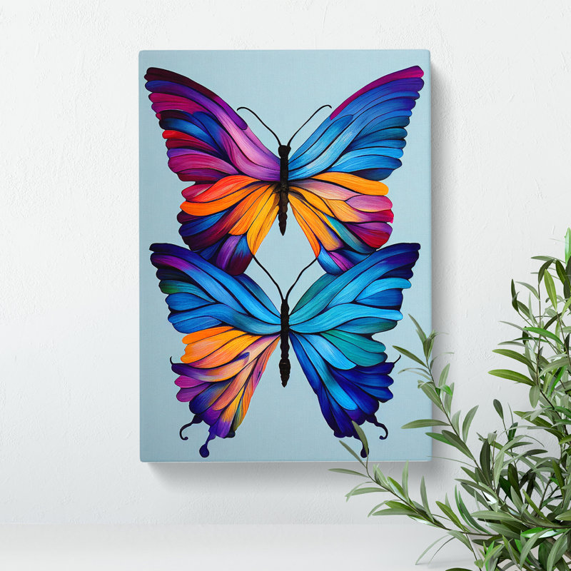 XC1022-1545X Colourful Butterflies No.4 - Wrapped Canvas Print, 50cm H x 35cm W x 3cm D