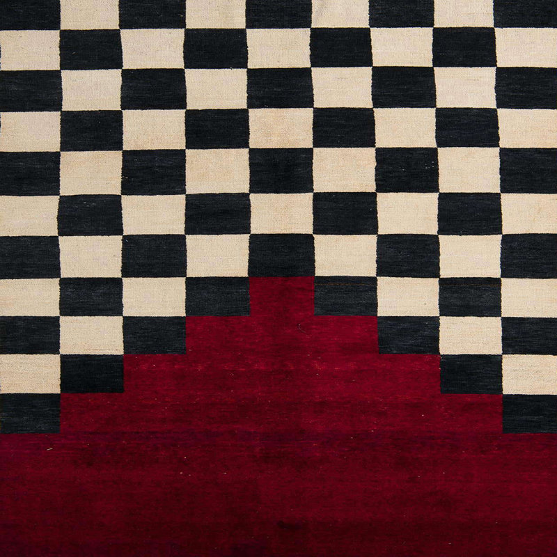 Tapis abstrait moderne 5252, Carré 8 pi