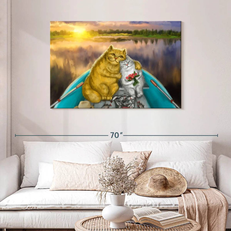 Date de pêche des chats, H 30 po x l 45 po
