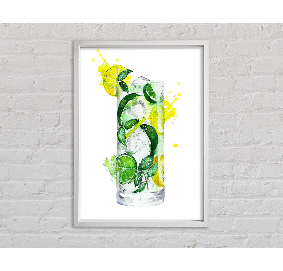 Tall Glass of Gin and Tonic - Einzelner Bilderrahmen Kunstdrucke auf Leinwand