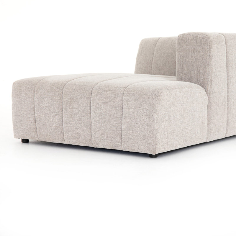 Langham Chaise Lounge, Light Gray Napa Sandstone, Right Hand Facing