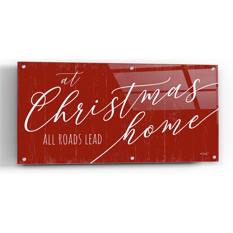 «At Christmas» par Kate Sherrill, art mural en verre acrylique, H 24 po x l 48 po x P 0,2 po