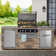 Prokan 86.7 W Outdoor Kitchen Desert Sunrise 5B Propane Grill Island with 63L fridge and Sink
