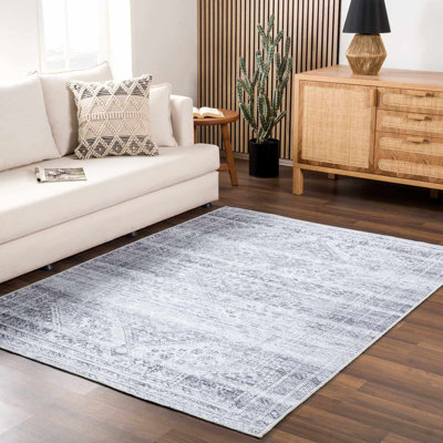 Tapis marocain en polyester tissé à la machine Lunagrace