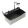 Deervalley 31.5" X 18" Smart Waterfall Kitchen Sink, Drop In Stainless Steel Digital Display Workstation Sink