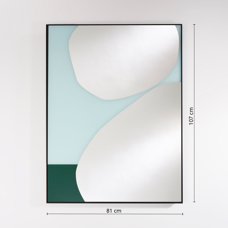 Sena Metal Flat Wall Mirror, Blue/Green