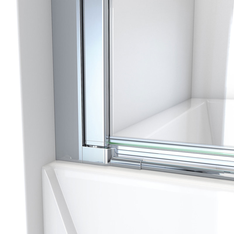 Porte de douche sans cadre Aqua-Q, Chrome, 34"