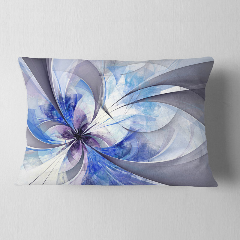 Grand coussin lombaire en fleur symétrique floral