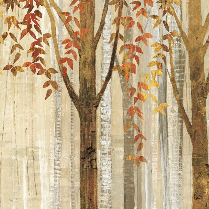" Down To The Woods Autumn Square II " by Avery Tillmon Painting Print, 36" H x 36" W