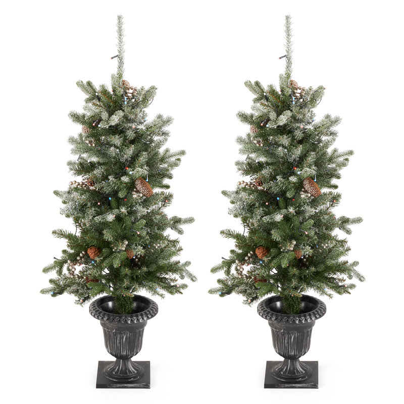 Easy Set-Up Lighted Spruce Christmas Tree