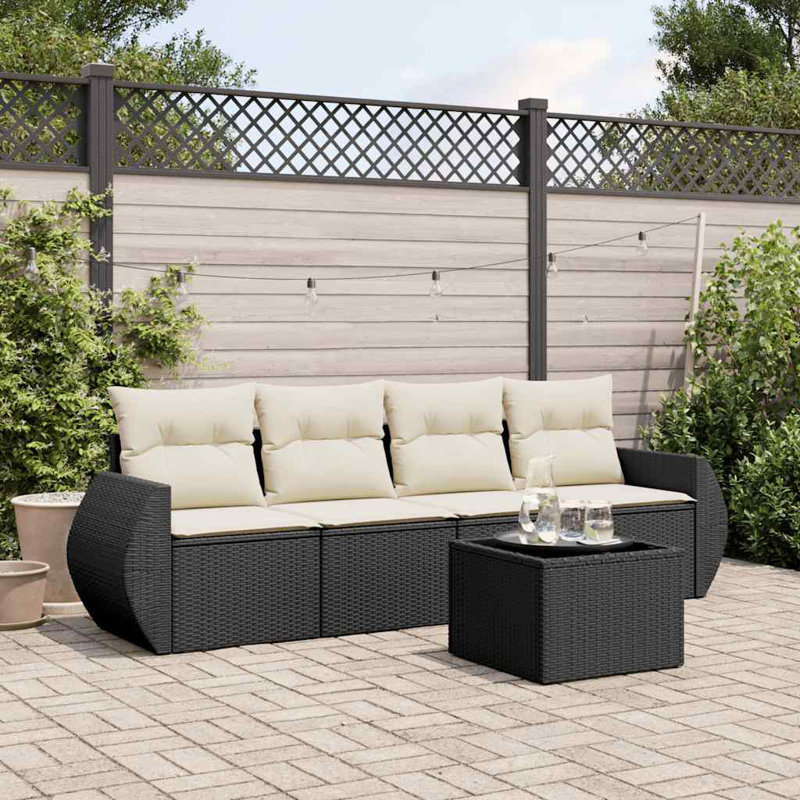 Vidaxl Garden Sofa Set , Black, White