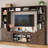 103" Entertainment Center/TV Stand For Tvs Up To 80" With Charging Station, Barn Door Cabinets, And Bookcase-2082514168-2098075503