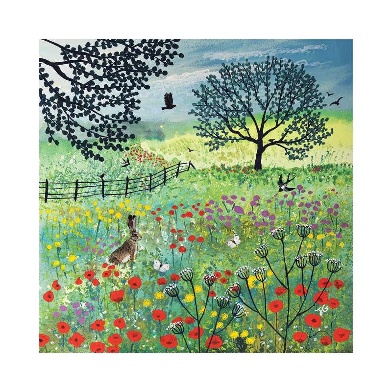In Summer Meadow by Jo Grundy - Wrapped Canvas Painting, 93.98 cm H x 93.98 cm W x 3.175 cm D