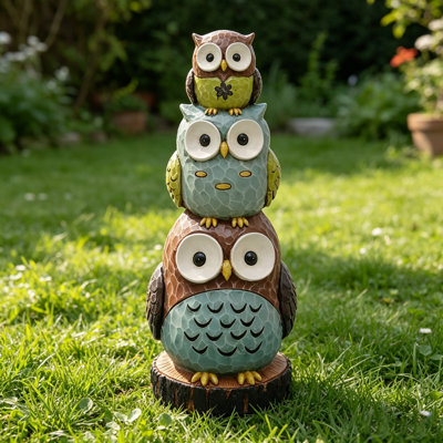 Cordele Animals Weather Resistant Water Resistant UV Resistant Polyresin Garden Owl Statue