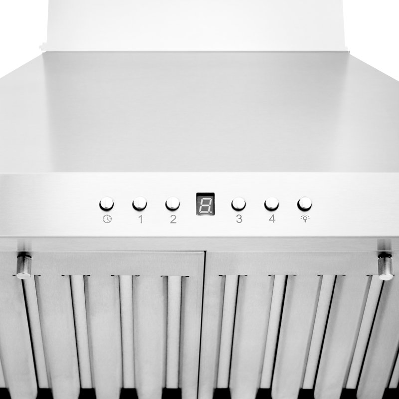 30" 400 CFM Convertible Wall Mount Range Hood, 24" W, Stainless Steel