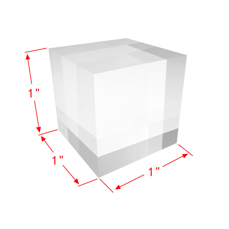 1 x 1 x 1" Acrylic Riser Paper Weight Clear Acrylic Cube Riser Solid Block