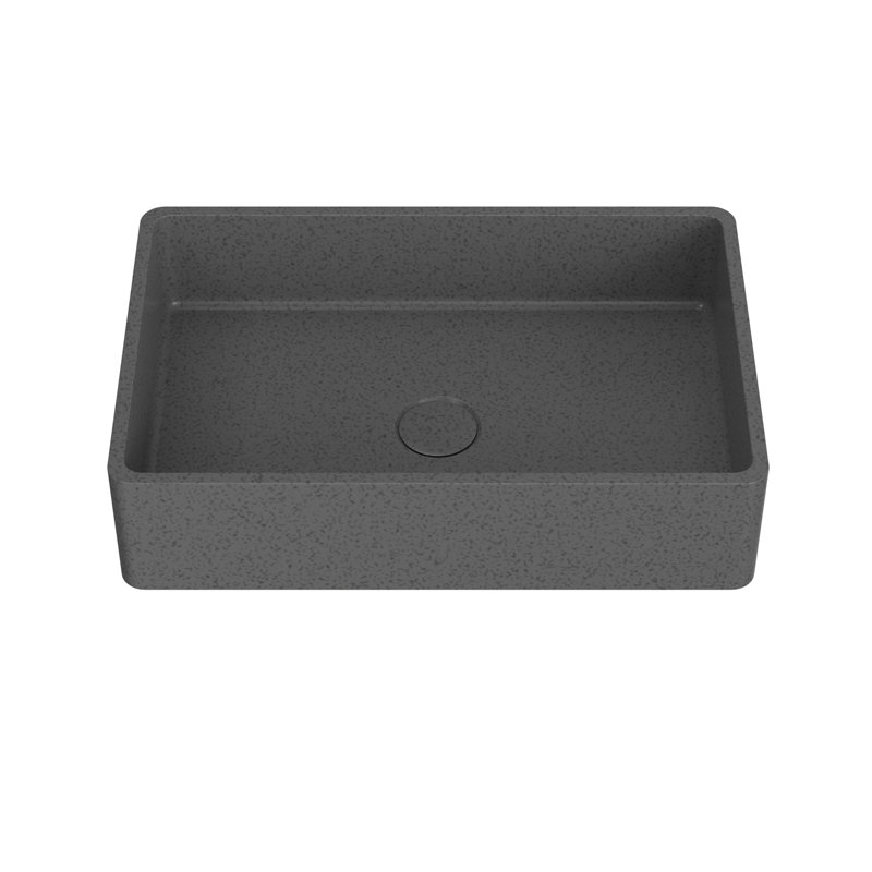 Lavabo de salle de bain en béton, Gris foncé