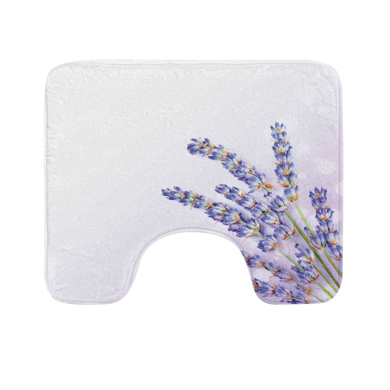 Tapis de salle de bain en U lavande 20 po Lavande Lilas vert