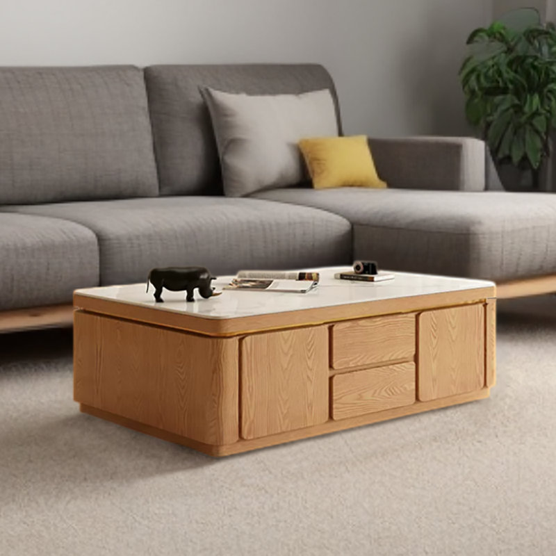 Coffee Table, 18.11" H x 55.11" L x 31.49" W, Burlywood