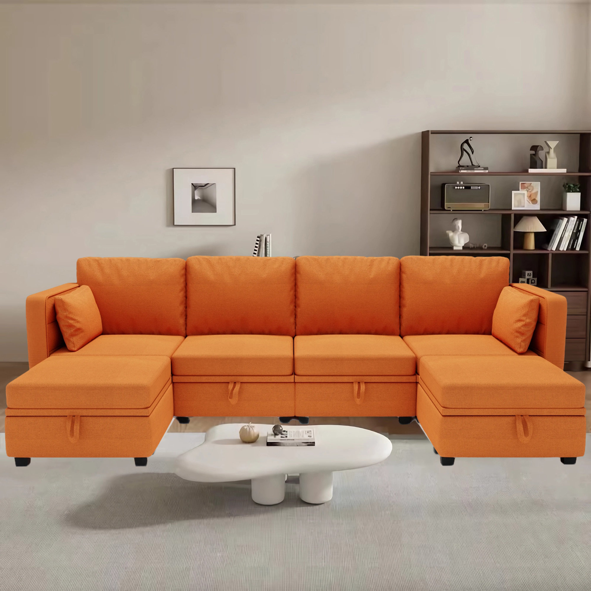 Latitude Run® 6 Piece Upholstered Sectional Wayfair