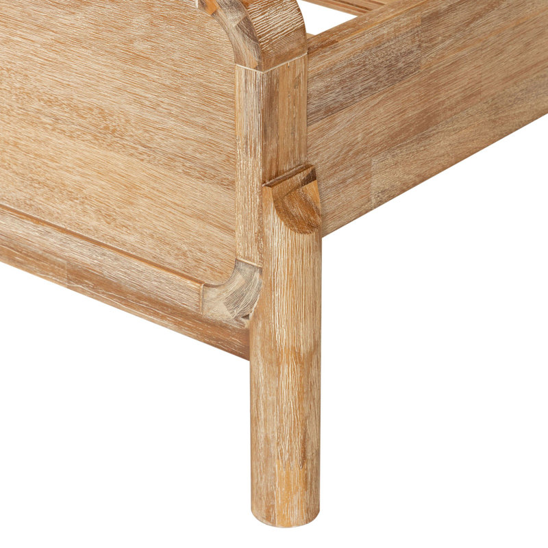 Lit et tables de chevet en chêne naturel moderne Luthien, Grand