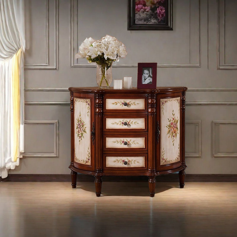Buffet décoratif européen demi-rond, Brun