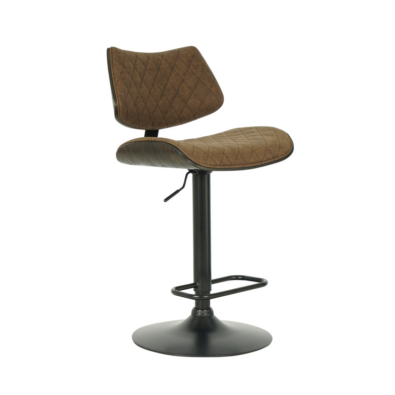 Tabouret de bar Wesson, Marron foncé