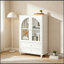 Armoire de rangement avec porte vitrée et 2 tiroirs-879361802