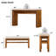 Ensemble de table de bar cannelée à hauteur de comptoir pour 2 personnes, table de salle à manger avec tabouret rembourré en tissu avec pieds en bois massif, table de salle à manger derrière le canapé pour le petit déjeuner-134064793-134064794